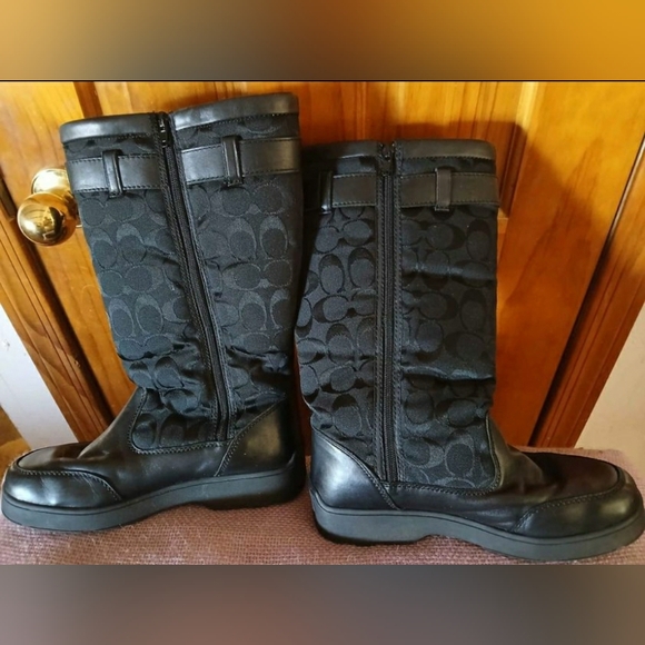 COACH Designer Kayla Signature Winter Boots Sz 7.5 - Picture 4 of 7